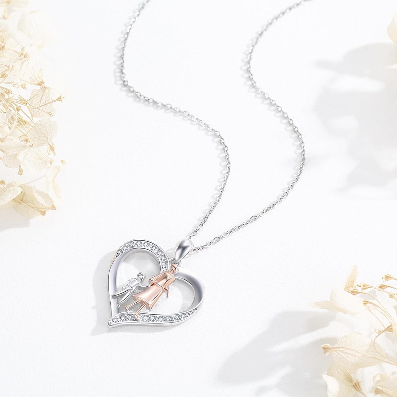 Sterling Silver Mother Necklace Mom Jewelry Mama Pendant Women s Gift-0-5