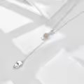 wholesale 925 Sterling Silver Phantom of The Opera Mask Pendant with Rose Flower Chain Necklaces Gifts for Women-0-2