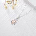 wholesale 925 Sterling Silver 3D Rose Gold Plated Fox Pendant Necklace for Men & Women-0-2