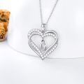 TOUPOP Sterling Silver Heart Initial A-Z Pendant Necklace Gift for Women-0-4
