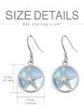 TOUPOP Sterling Silver Moonstone Dangle Drop Earrings-0-4