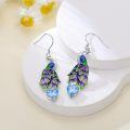 wholesale 925 Sterling Silver Peacock Heart-Shaped Pendant Earrings - Elegant s for Her-0-3