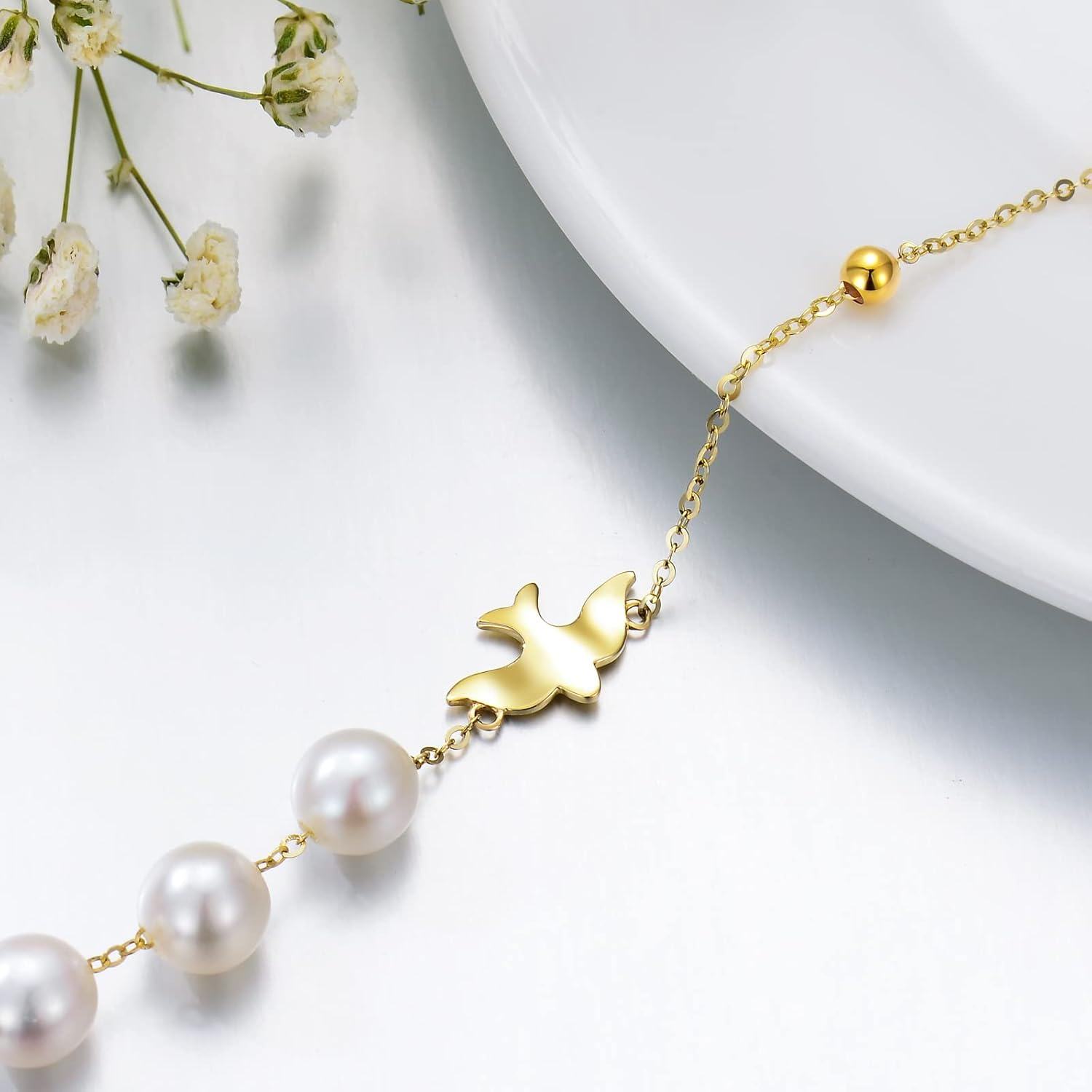 wholesale 14K Gold Cultured Pearl Bracelet for Women 6 8 -0-2