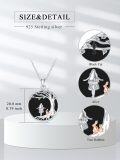 wholesale Sterling Silver Stone Alice in Wonderland Cat Pendant Necklace Tree of Life Jewelry Gift for Women-0-2