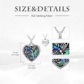wholesale TOUPOP Heart Urn Locket Necklace For Ashes And Pictures 925 Sterling Silver Locket Cremation Jewelry With Abalone Shell Keepsake Memorial Gifts For Women（that Holds Pictures And Ashes） -0-5