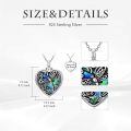 TOUPOP Sterling Silver Abalone Shell Heart Urn Locket For Ashes Pictures-0-5