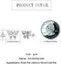 wholesale 925 Sterling Silver Celtic Knot Butterfly Stud Earrings for Women and Girls-0-2