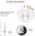 wholesale 925 Sterling Silver Infinity Angel Wing Cross Drop Earrings for Women Christian Faith  Ideas-0-5