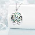 wholesale 925 Sterling Silver Abalone Shell Witch's Knot Pentagram Pendant Necklace Wiccan Jewelry-0-3