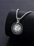 wholesale Sterling Silver Sport Necklace Baseball Soccer Football Cross Jewelry for Women Men-0-7
