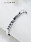 wholesale Sterling Silver Celtic Strength Mantra Cuff Bracelet Poiuy Inspirational Jewelry Gift-0-57