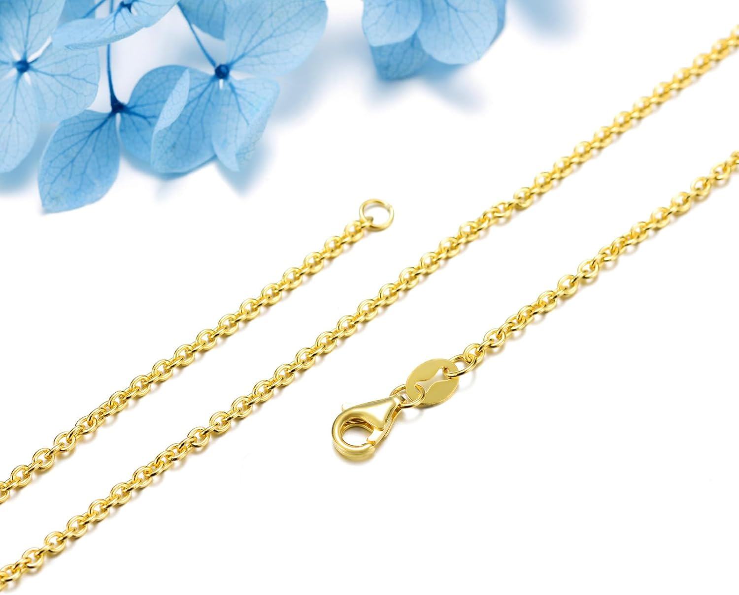 Gold 925 Sterling Silver Rope Cable Chain Necklace 2mm - Length: Choose from (18-34 inches)-0-2