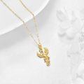 wholesale 14K Gold Phoenix Pendant Necklace with Gemstone for Women-0-3