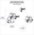 wholesale 925 Sterling Silver Gun-Shaped Hippo Stud Earrings-0-4