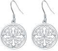 wholesale 925 Sterling Silver Celtic Knot Circle Drop Earrings Irish s for Women-0-0