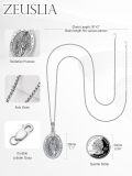 wholesale 925 Sterling Silver Virgin Mary Pendant Necklace with Cubic Zirconia and Chain - Religious Protection  for Women-0-2