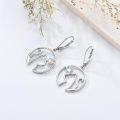 wholesale 925 Sterling Silver Star and Mountain Shape Drop Earrings for Women Girls Gift Idea-0-1