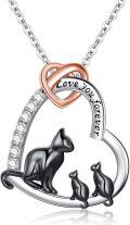 wholesale Sterling Silver Necklace for Mom Mama Bear Dino Cat Bird Chicken with 1 5 Cubs Jewelry-0-5