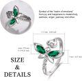 wholesale 925 Sterling Silver Austrian Crystals Dragonfly Adjustable Open Ring Fine Jewelry Gifts-0-3