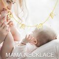 wholesale 14K Gold Mama Initials Pendant Chain Necklace for Women - Personalized s-0-4
