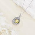wholesale 925 Sterling Silver Heart Pendant Necklace Wholesale Gold Plated-0-163