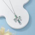 wholesale Sterling Silver Abalone Shell Cross Necklace Christian Gift for Women-0-14