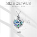 TOUPOP Sterling Silver Abalone Shell Tree Of Life Urn Necklace-0-5