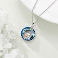 wholesale 925 Sterling Silver Blue Crystal Animal Trio Pendant Necklace-0-3