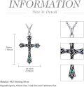 wholesale Cross Necklace For Women 925 Sterling Silver Celtic Knot Cross Pendant With Abalone Shell Religious Jewelry Gifts For Women -0-5
