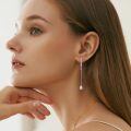 wholesale 925 Sterling Silver Turquoise Sun & Moon Threader Dangle Earrings-0-1