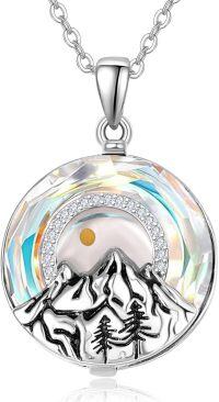 wholesale 925 Sterling Silver Round Mountain Crystal Pendant Necklaces for Women - Religious Gifts Jewelry (Mustard Seed)-Mustard Seed Necklace-03