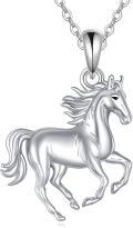 wholesale 925 Sterling Silver Horse Pendant Necklace for Women Animal -0-0