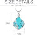 wholesale Sterling Silver Natural Gemstone Filigree Teardrop Pendant Necklace for Mom-0-11