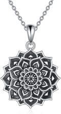 wholesale 925 Sterling Silver Lotus Flower Pendant Necklaces for Women Mother's Day  Ideas-0-0