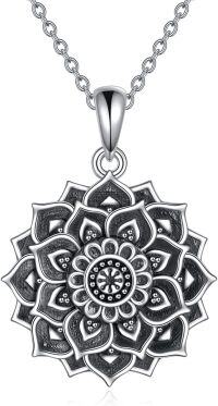 wholesale 925 Sterling Silver Lotus Flower Pendant Necklaces for Women Mother's Day  Ideas-A-Lotus Necklace