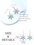 TOUPOP Sterling Silver Snowflake Dangle Earrings Winter Jewelry Christmas Holiday Gifts-0-4