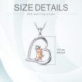 wholesale Sterling Silver Stone Cute Animal Pendant Necklace for Couples Sister Daughter Mother Birthday Gift-0-113