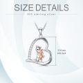 wholesale 925 Sterling Silver Mom Heart Shape Animal Pendant Necklaces for Women Girls Family Love Gift-0-113