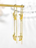 wholesale Gold 925 Sterling Silver Banana Drop Earrings - Tropical Fruits  for Women-0-1