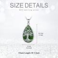 wholesale 14K Gold Sterling Silver Jade Tree of Life Necklace for Women-0-69