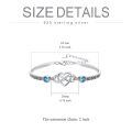wholesale 925 Sterling Silver Infinity Heart Bracelet Wholesale With Blue Crystals-0-3