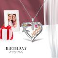 TOUPOP Sterling Silver Mom Birthflower Necklace For Women-0-3