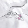 wholesale 925 Sterling Silver Pink Angel Wing Rabbit Hoop Earrings for Women Gifts-0-4