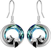 wholesale TOUPOP Panda Earrings Sterling Silver Crystal Origami Panda Earrings For Women Wife Mom Birthday Gifts -undefined