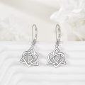 wholesale 925 Sterling Silver Celtic Knot Triangle Drop Earrings for Women -0-4