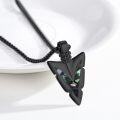 wholesale 925 Sterling Silver Black Paua Shell Arrowhead Pendant Necklace for Men & Women-0-3