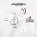 wholesale 925 Sterling Silver Crystal Dog Heart Pendant Necklace Wholesale for Women - Pet Lovers' s-0-3