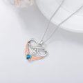 wholesale 925 Sterling Silver Natural Gemstone Angel Wings Necklace for Women Gift for Mom Wife GF-0-3