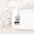 wholesale 925 Sterling Silver Yorkshire Terrier Dog Pendant Necklace for Women-0-3