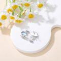 wholesale 925 Sterling Silver Jellyfish Stud Earrings with Mother of Pearl and Cubic Zirconia for Women-0-4